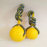 Floating Dog Ball on a Rope for Fetch and Tug