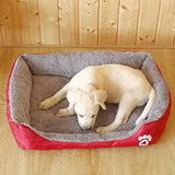 Plush Rectangle Dog Bed with Raised Sides in Candy Colors