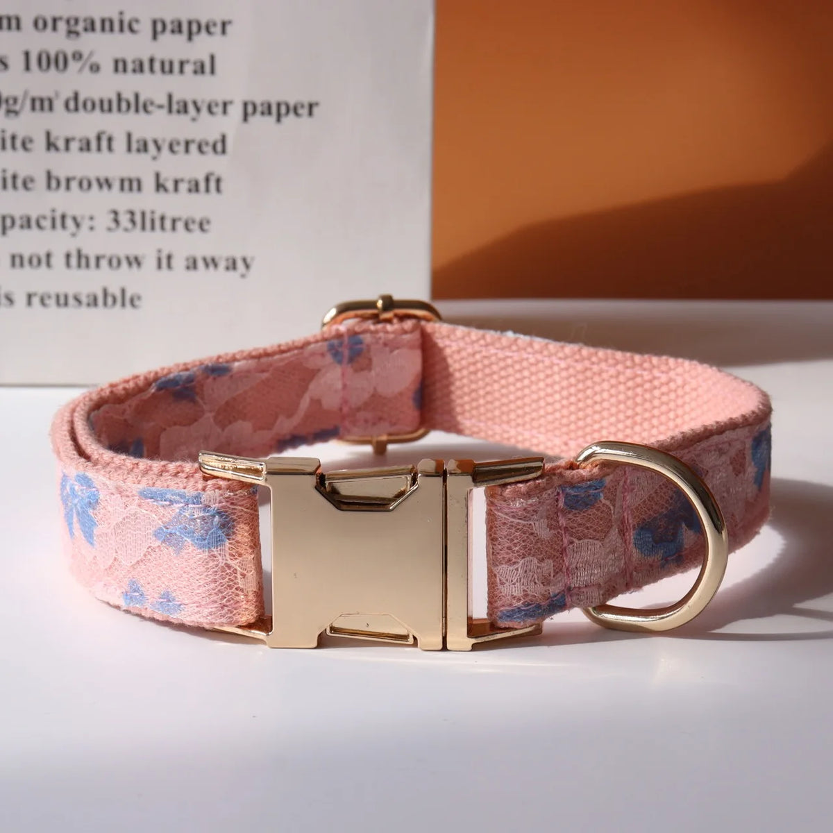 Lace Wedding Dog Collar with Bow and Personalized ID