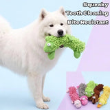 Squeaky Plush Dog Toy with Soft Mop Texture