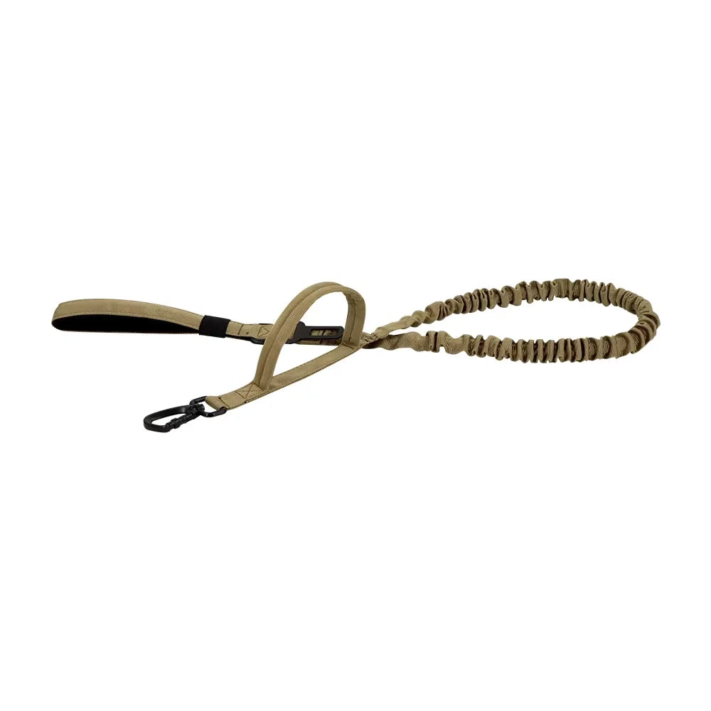 Two Handle Tactical Dog Leash with Shock Absorbing Bungee