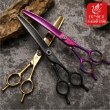 Curved Dog Grooming Thinning Shears, 7.25 Inch Japanese 440C