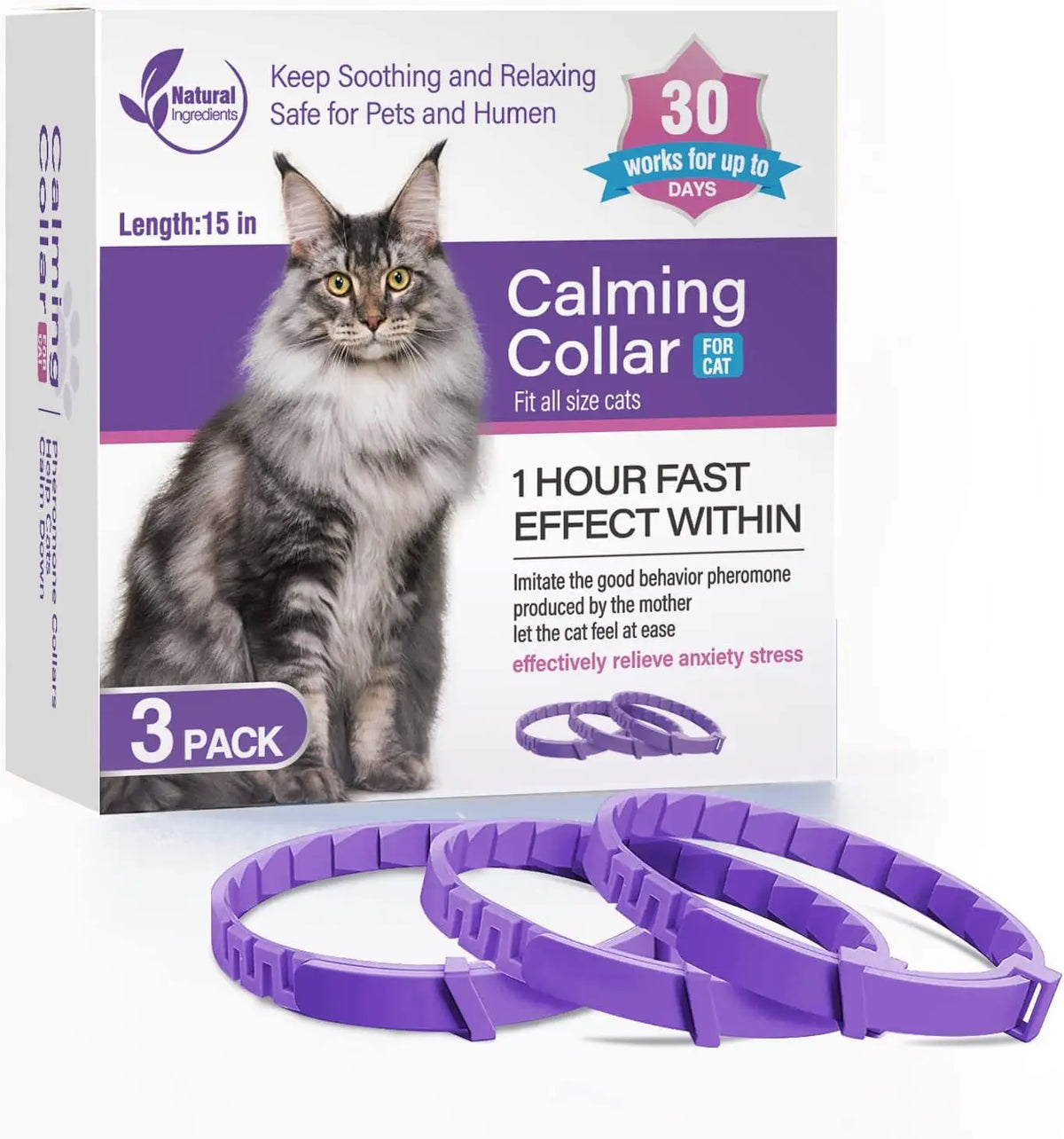 Dog Calming Collar Multi-Pack, 3 or 4 Adjustable Collars
