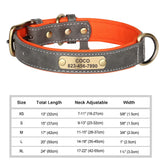 Personalized Dog Collar with Free Engraved ID Tag, PU Leather