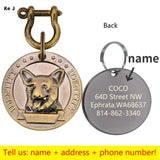 Personalized Engraved Dog ID Tag with Name, Phone and Address