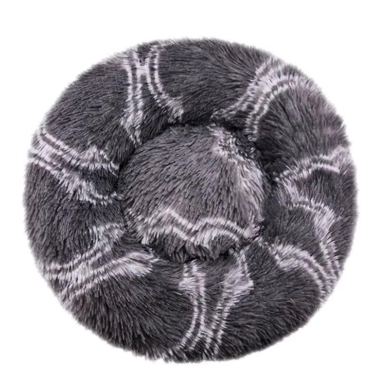Machine Washable Donut Dog Bed, Plush Round Bed in 6 Sizes