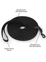 Rubber Grip Dog Leash for Training, 5 ft to 49 ft Lengths