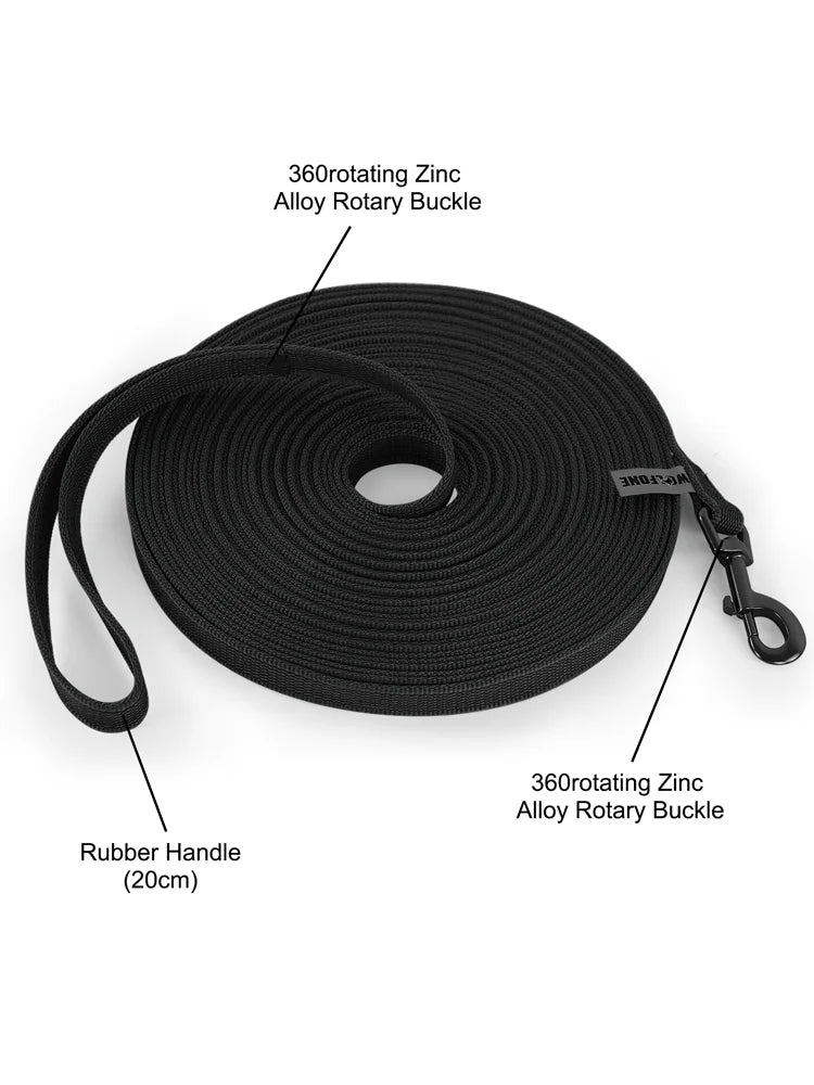 Rubber Grip Dog Leash for Training, 5 ft to 49 ft Lengths