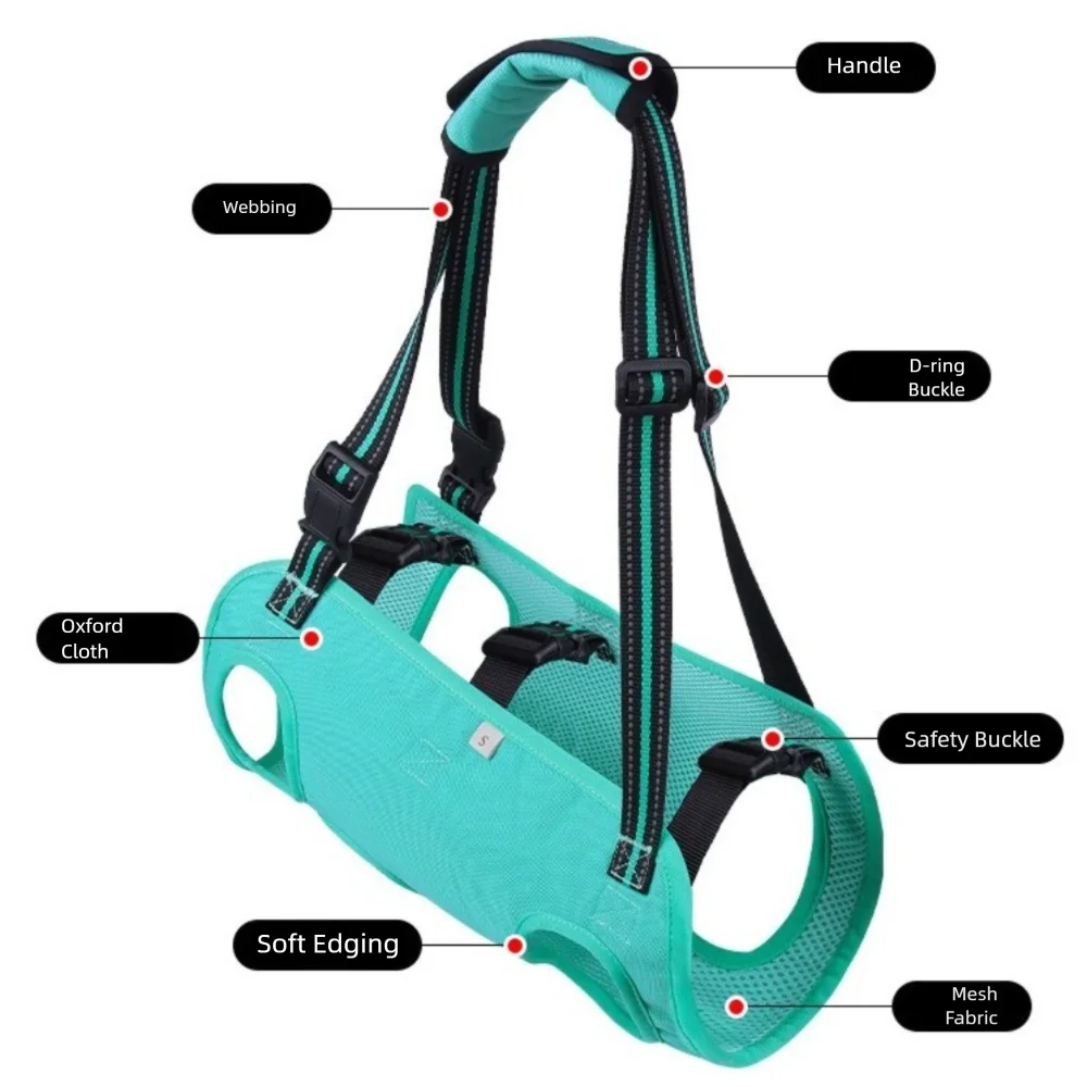Dog Lift Harness with Handle for Senior and Injured Dogs, S to XL