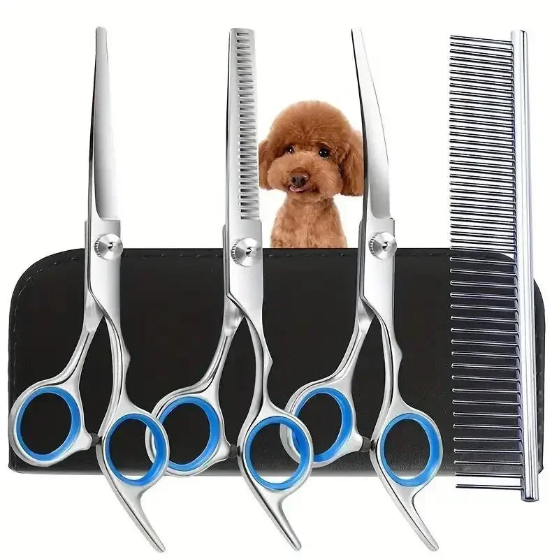 Round Tip Dog Grooming Scissors, Straight or Thinning
