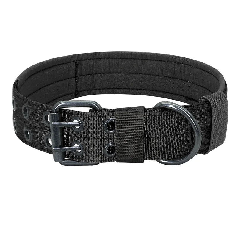 Tactical Dog Collar and Leash Set for Strong Medium Large Dogs
