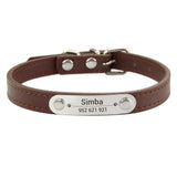 Personalized Dog Collar with Engraved Name Plate, 16 Colors