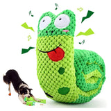Snuffle Snake Dog Puzzle Toy with Treat Pockets and Squeaker