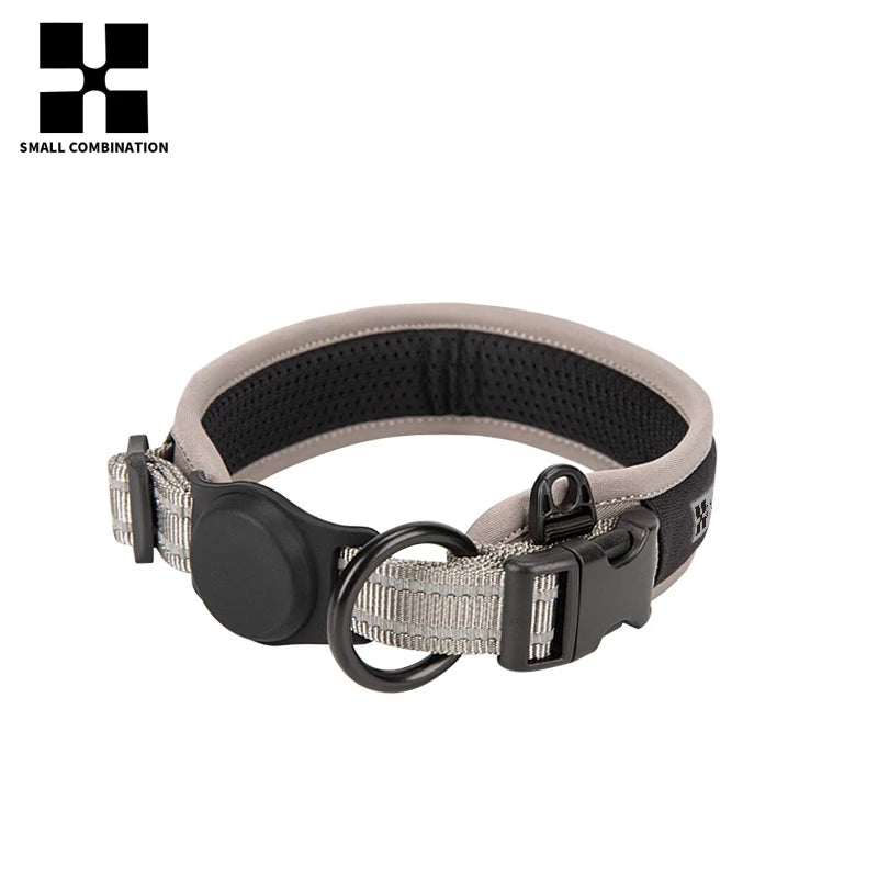 Reflective AirTag Dog Collar with Breakaway Buckle, Lightweight Nylon