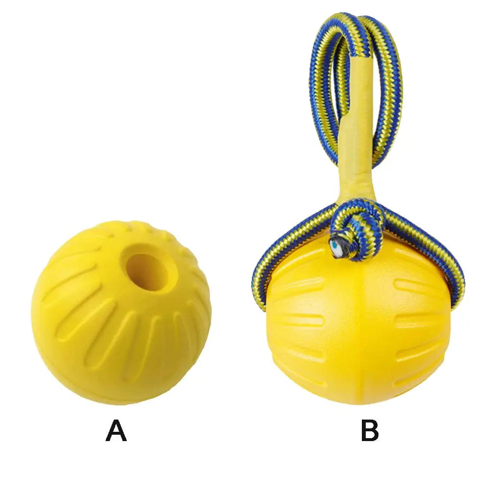 Floating Dog Ball on a Rope for Fetch and Tug