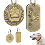 Personalized Engraved Dog ID Tag with Name, Phone and Address