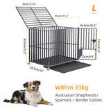 Large Heavy Duty Dog Crate with 4 Lockable Wheels