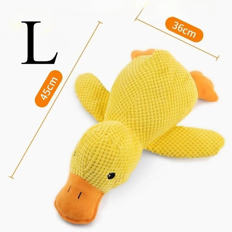 Plush Sleeping Duck Dog Toy with Duck Sound