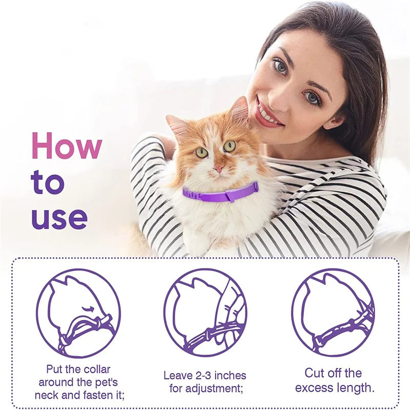 Dog Calming Collar with 30-Day Release, Waterproof and Cut to Fit