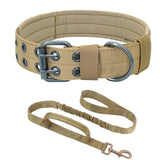 Tactical Dog Collar and Leash Set for Strong Medium Large Dogs