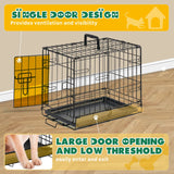 18 Inch Foldable Dog Crate with Secure Locks
