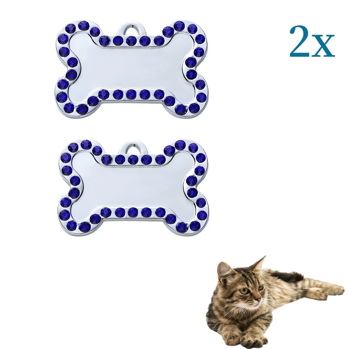 Custom Engraved Dog ID Tags in Bulk, 5 or 10 Pack