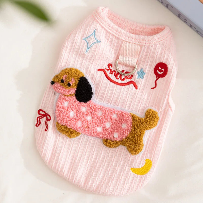 Breathable Small Dog Vest, Soft Sleeveless Puppy Shirt
