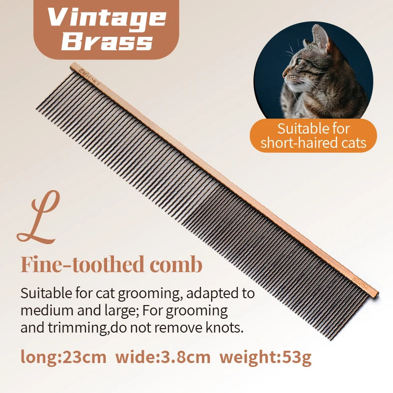 Stainless Steel Dog Grooming Comb with Tapered Pins, 4 Styles