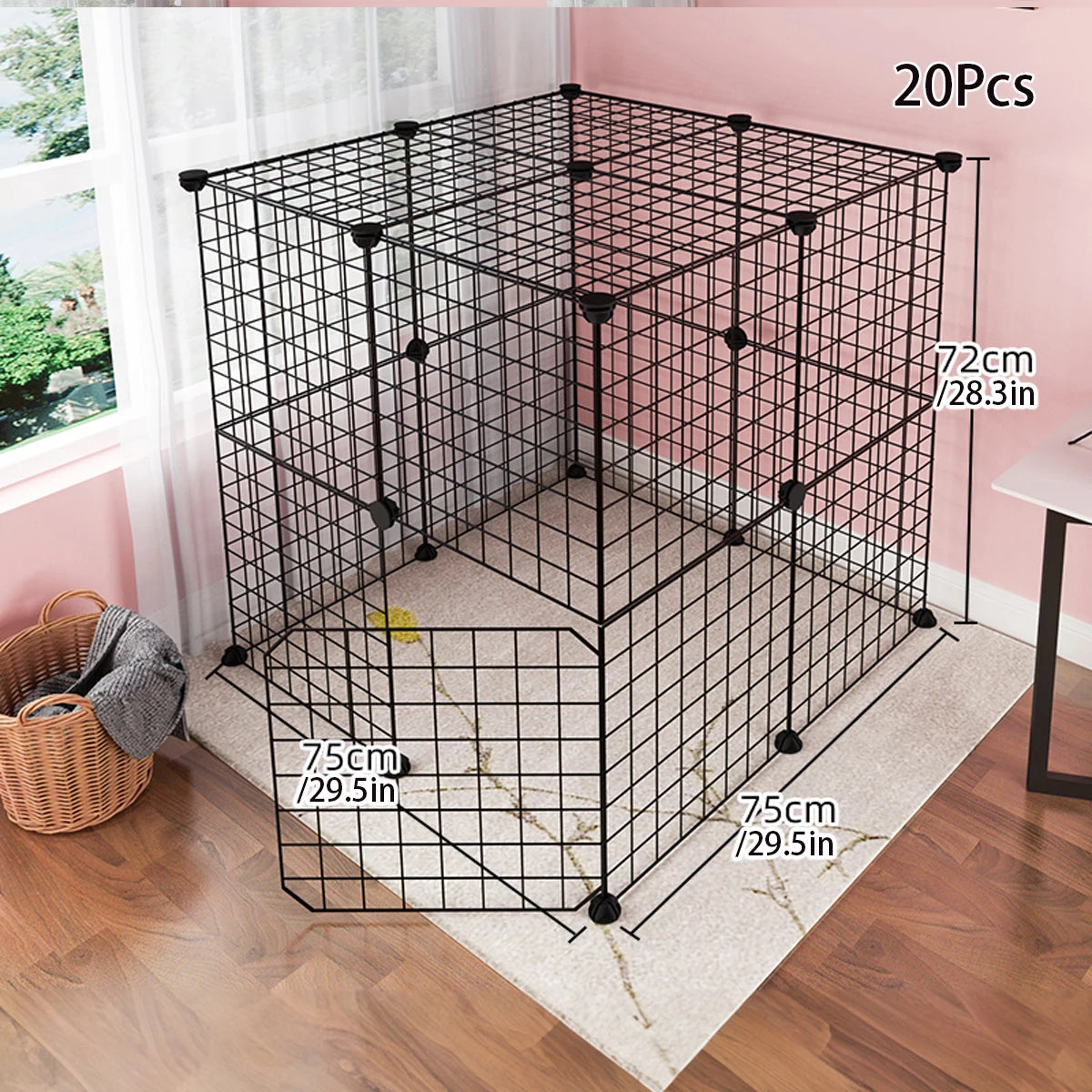 DIY Wire Mesh Dog Fence Panels, Modular Pet Barrier