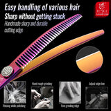 Curved Chunker Dog Grooming Scissors, 7.25 Inch 440C Steel