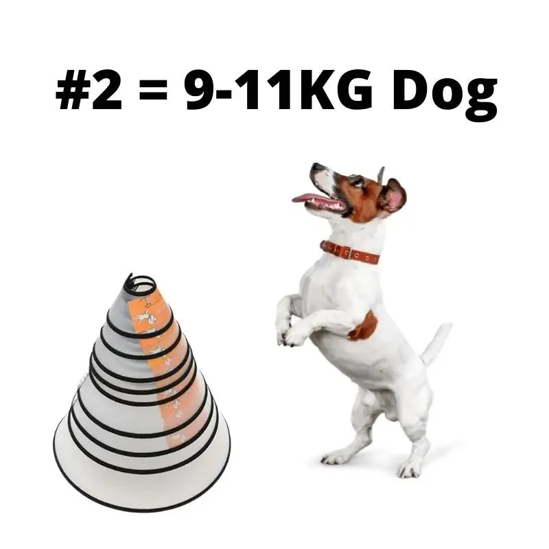 Dog Recovery Cone Collar, Adjustable E-Collar in 9 Sizes