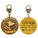 Personalized Dog Breed ID Tag with Engraved Name and Address