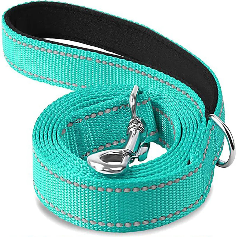 Reflective Nylon Dog Leash with Padded Handle, 4, 5 or 6 ft