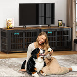 Dog Crate Furniture with Casters, TV Stand Design