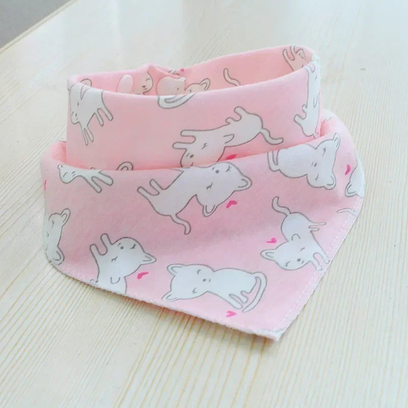 Cute Printed Dog Bandana, Soft Cotton Kerchief for Dogs and Cats