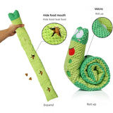 Snuffle Snake Dog Puzzle Toy with Treat Pockets and Squeaker