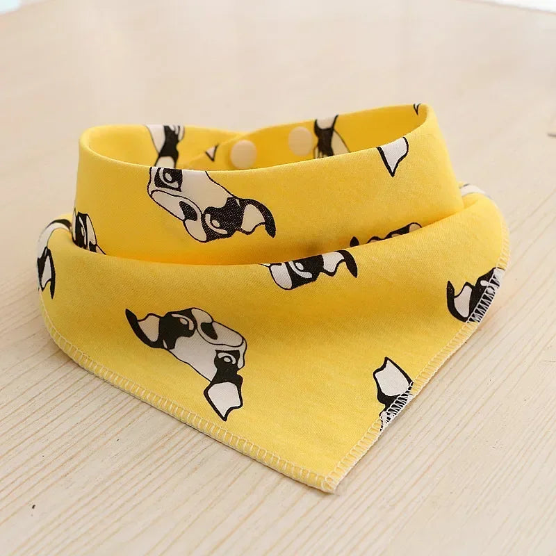 Cute Printed Dog Bandana, Soft Cotton Kerchief for Dogs and Cats