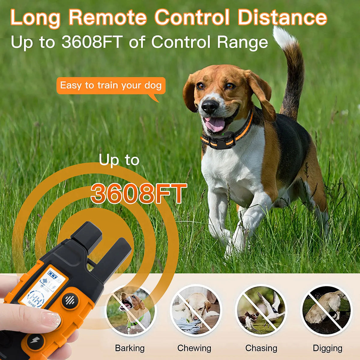 Remote Dog Training Collar with LCD Remote, 1 to 99 Levels