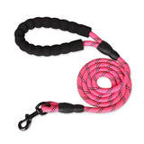 Reflective Rope Dog Leash with Padded Handle, 4 to 10 ft