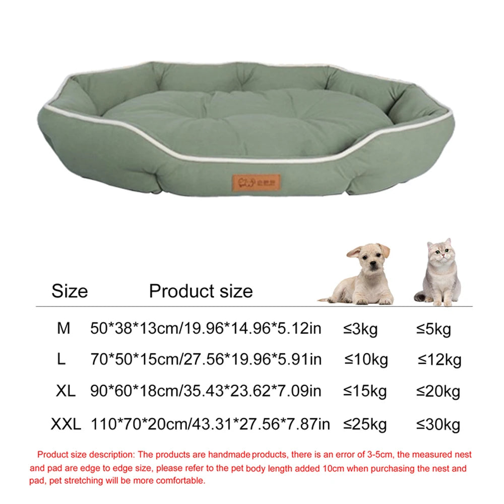 Waterproof Bolster Dog Bed with Removable Pad, S to 2XL