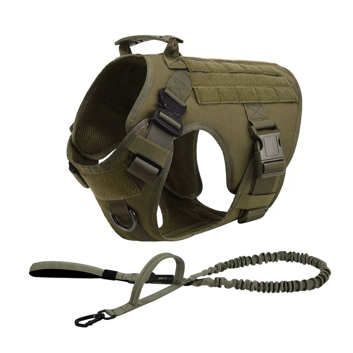 Tactical Dog Harness and Collar Set for Medium & Large Dogs
