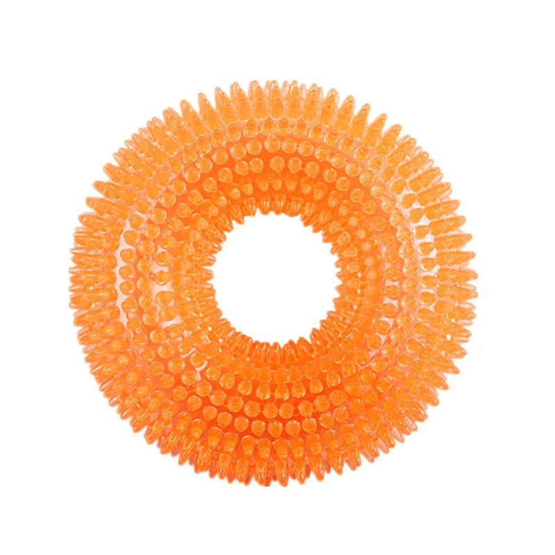 Squeaky Spiky Ring Chew Toy for Dogs and Puppies