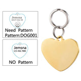 Engraved Dog ID Tag, Two-Sided Stainless Steel Name Tag