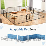 Large Dog Playpen with 16 Panels, 107 Sq Ft Foldable Exercise Pen