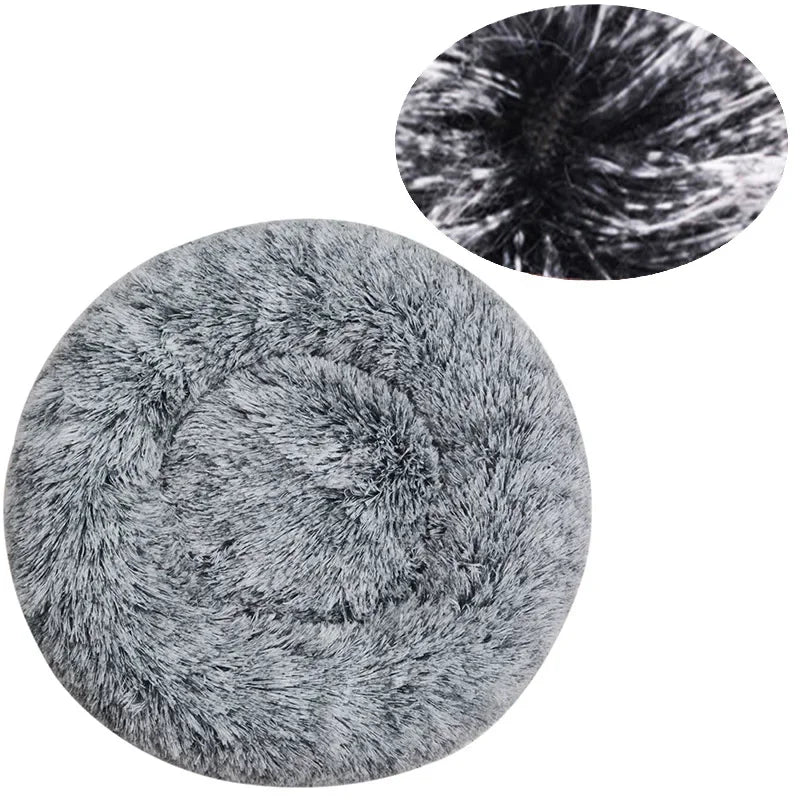 Machine Washable Donut Dog Bed, Plush Round Bed in 6 Sizes