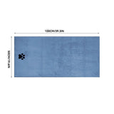 Microfiber Dog Bath Towel with Embroidered Paw Print