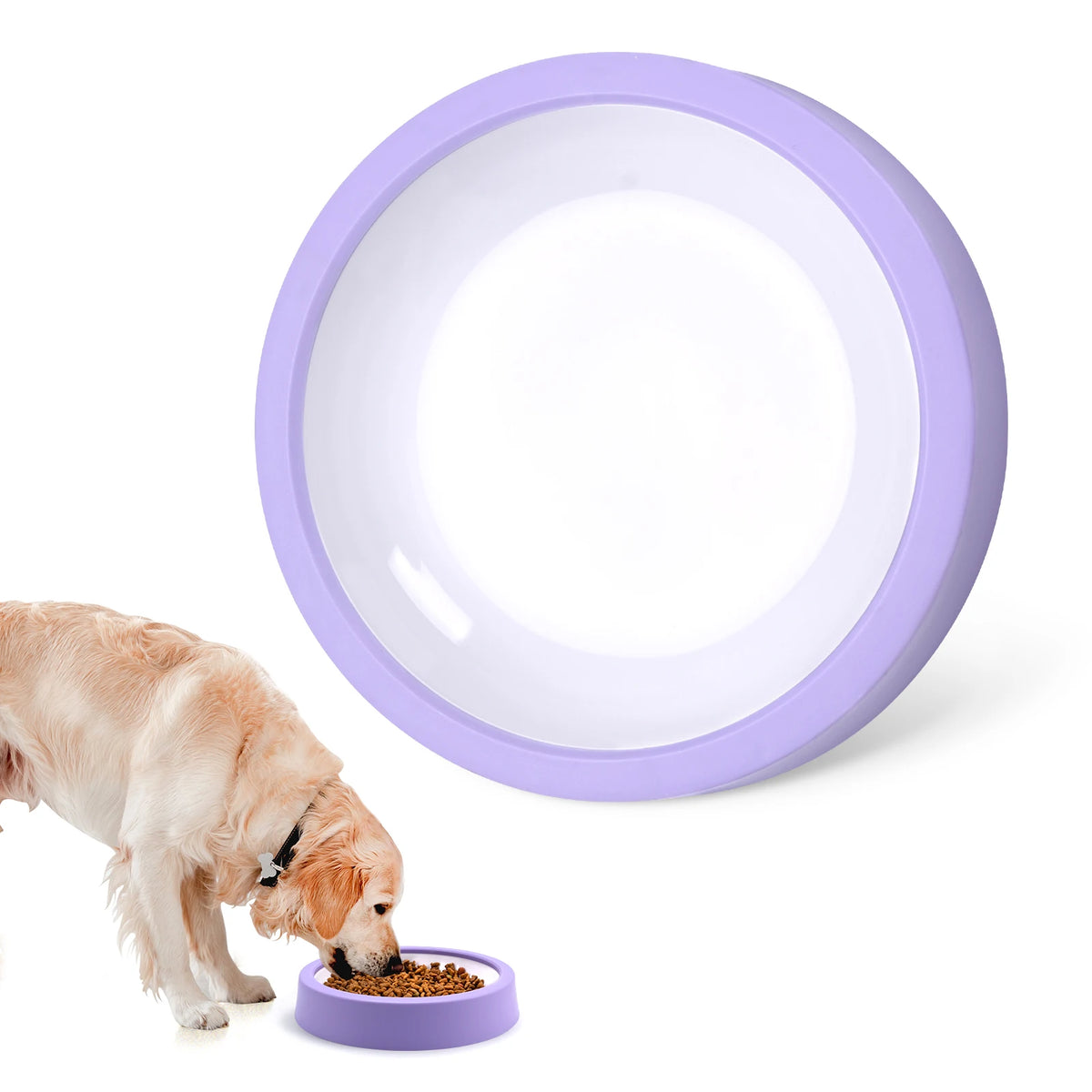 Dog Slow Feeder Bowl with Maze Design and Non-Slip Base