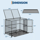 36 Inch Stainless Steel Dog Crate, Stackable Design