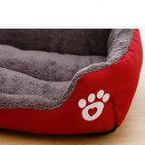Plush Rectangle Dog Bed with Raised Sides in Candy Colors