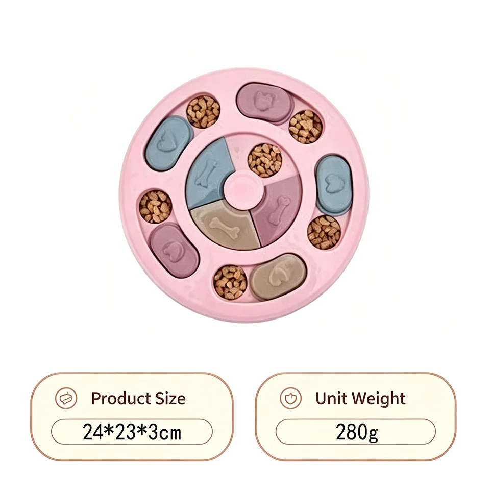 Interactive Dog Puzzle Feeder and Slow Feeder Bowl, 4 Styles